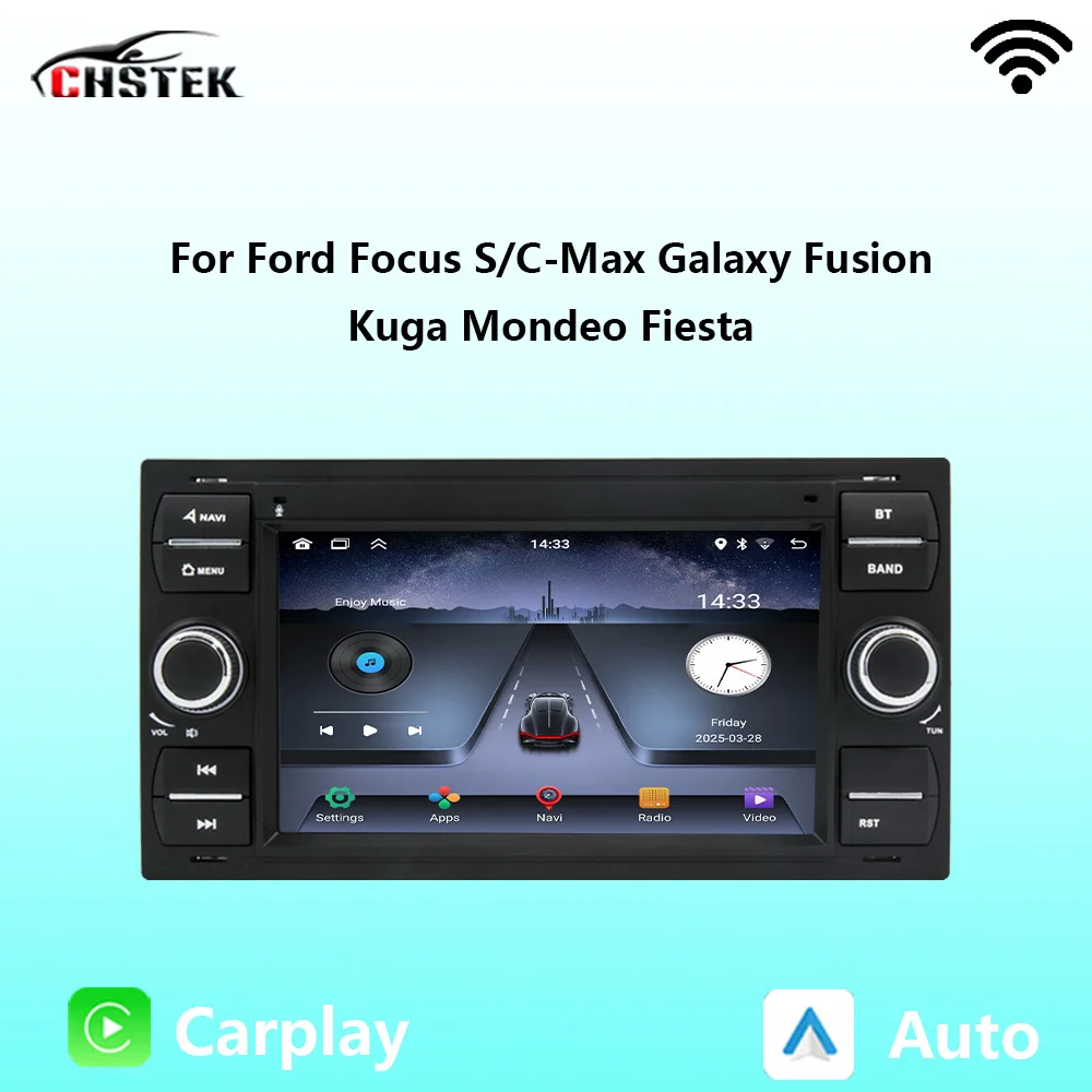 

CHSTEK автомобильный радиоприемник стерео Carplay для Ford Fusion Galaxy Connect Kuga C/S-Max Mondeo Focus навигация Bluetooth WIFI Android Auto