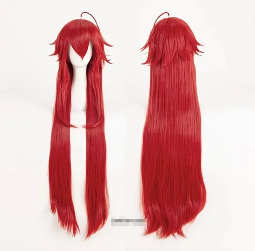 Parrucche DxD delle scuole superiori parrucca Rias Gremory 100cm parrucca Cosplay per capelli sintetici resistenti al calore rosso lungo + cappuccio per parrucca