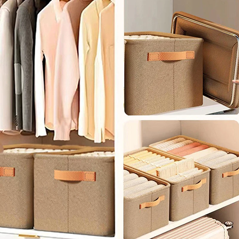 Clothes Organizer Non-Woven Wardrobe Clothes Storage Box For Underwear T-Shirt Jeans Storage Basket Cabinet Sundries Organizer