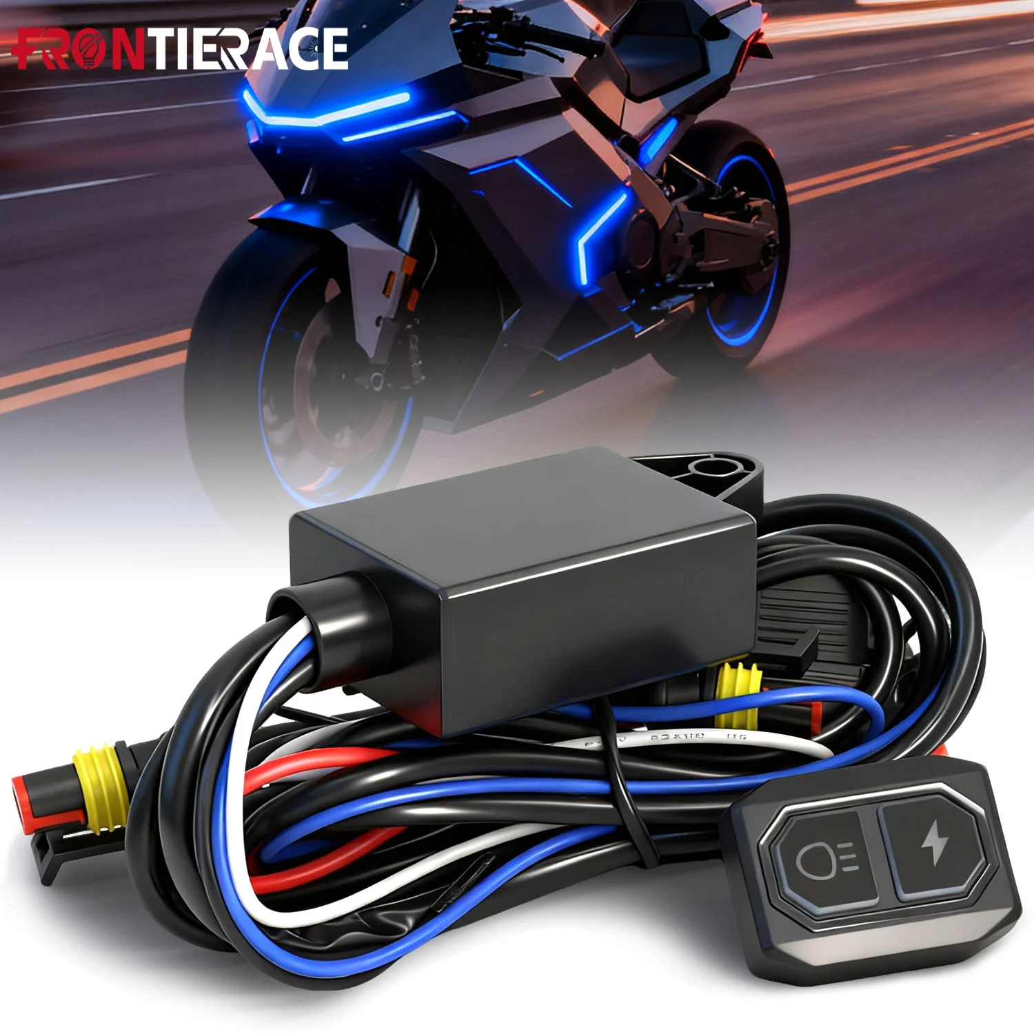 Car Wiring Harness Kit 16AWG Heavy Duty  Fog Light on/Off Wiring Harness for Car Boat Truck 120W Cable Accessories