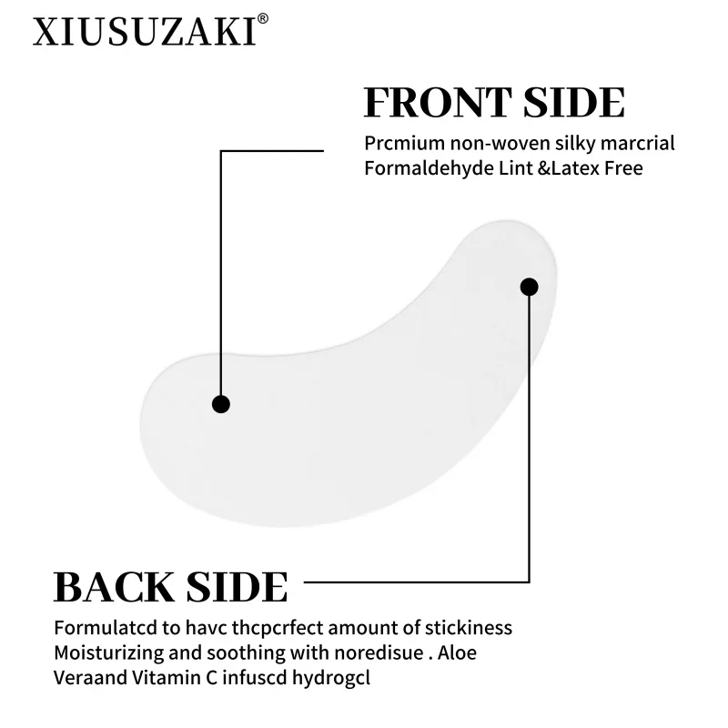 XIUSUZAIKI 50 زوج/الحزمة بقع جديدة رمش تحت رفادة عين لاش رمش تمديد ورقة بقع العين نصائح ملصق أدوات تجميل #6