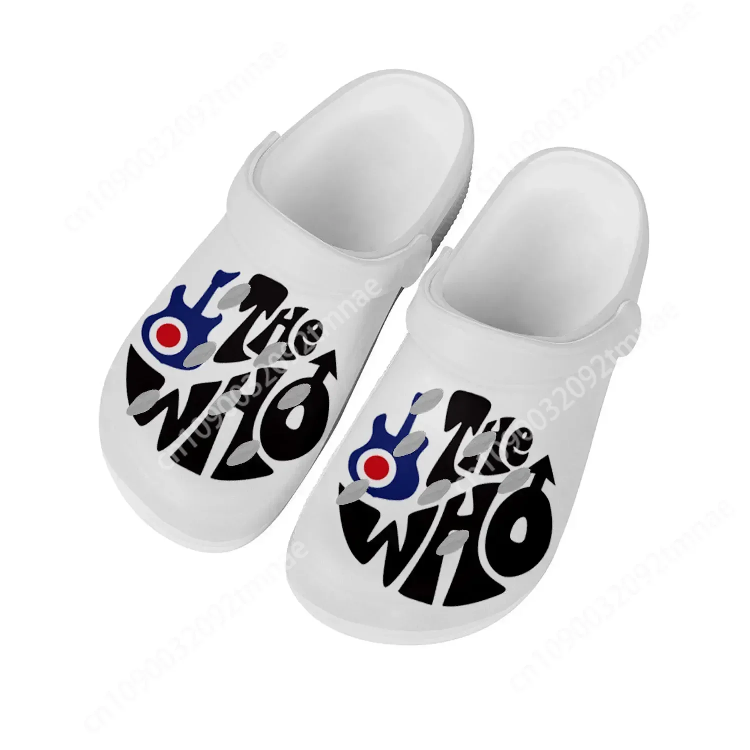 

The Who Pop Rock Band Home Clogs Custom Water Shoes Mens Womens Teenager Shoe Garden Clog Breathable Beach Hole Slippers White