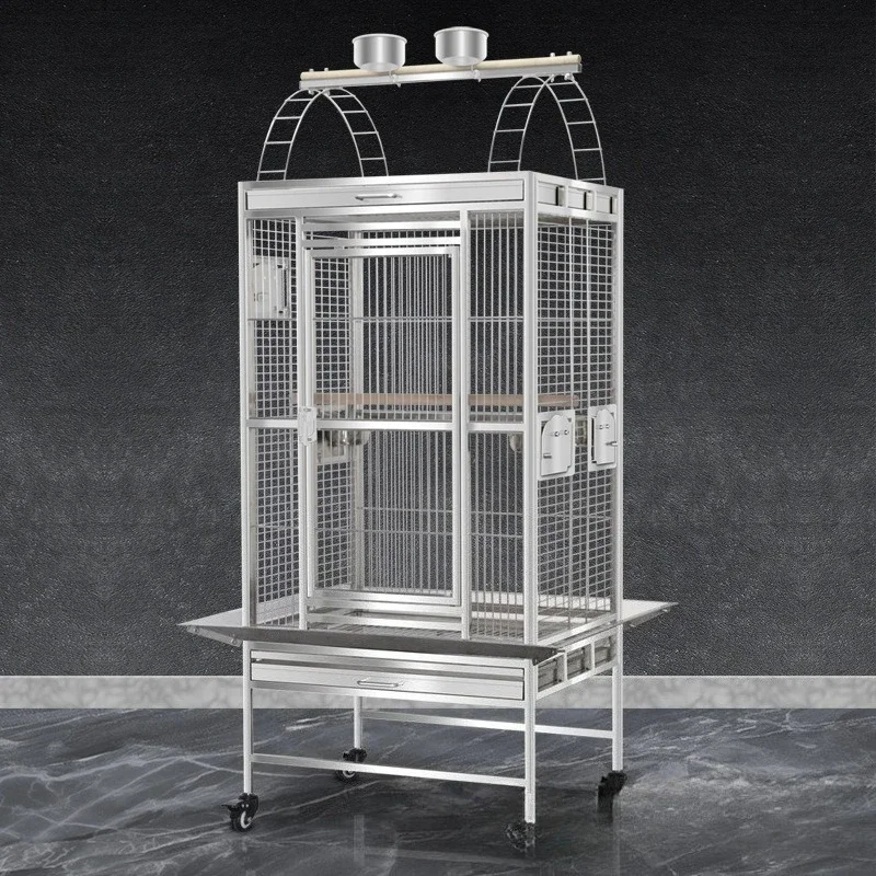 Bird Cage Grey Parrot Bird Cage Extra Large Stainless Steel Bird  Eclectic Parrot Breeding Large  SS801