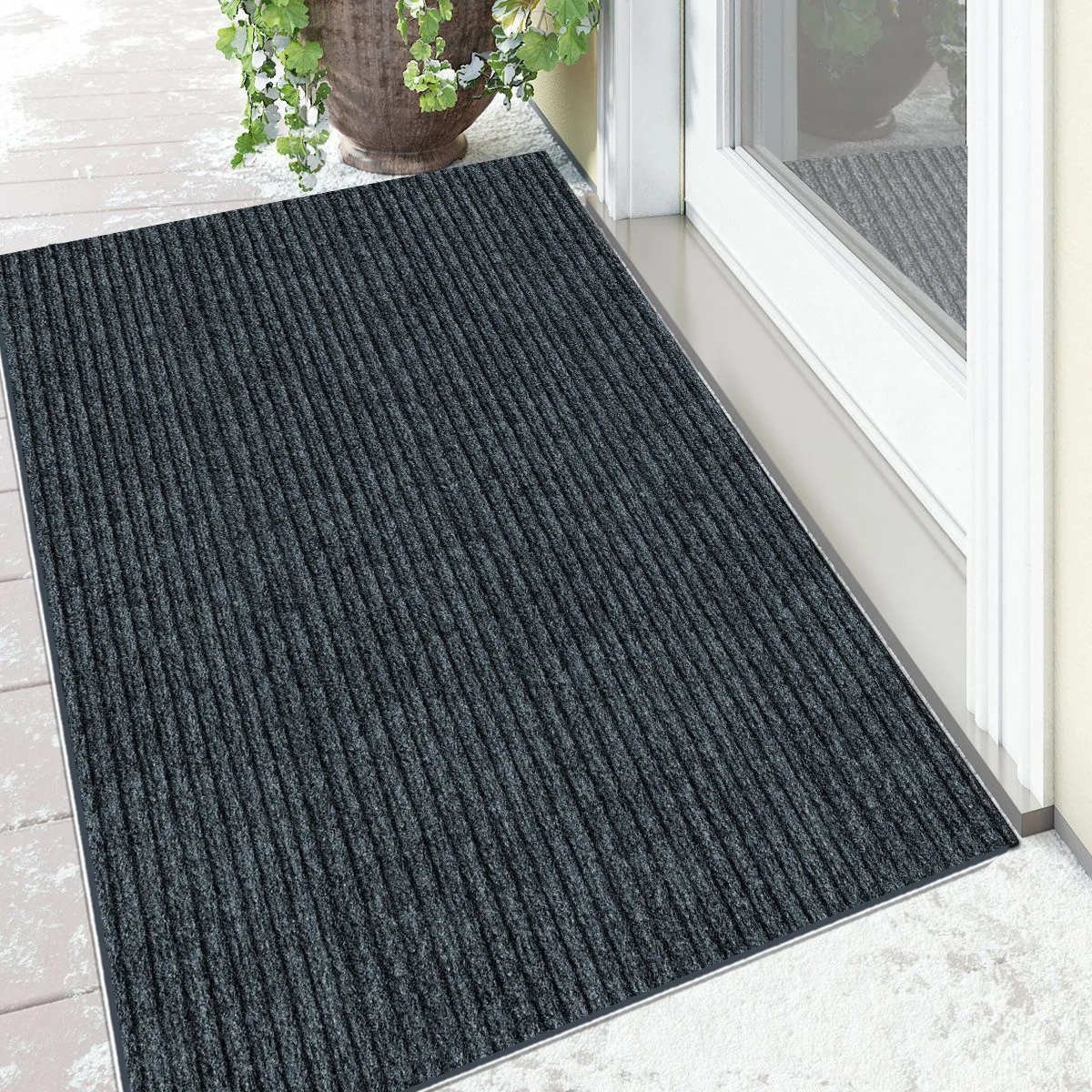 Door Mats for Entryway, Durable Indoor Outdoor Heavy Duty Front Door Mat, Low Profile Welcome Mats for Entry, Entrance Mat