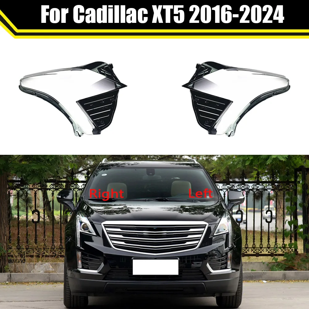 

Car Front Protection Case Headlamp Shell Transparent Headlight Housing Lens Clear Cover Lampshade For Cadillac XT5 2016-2024