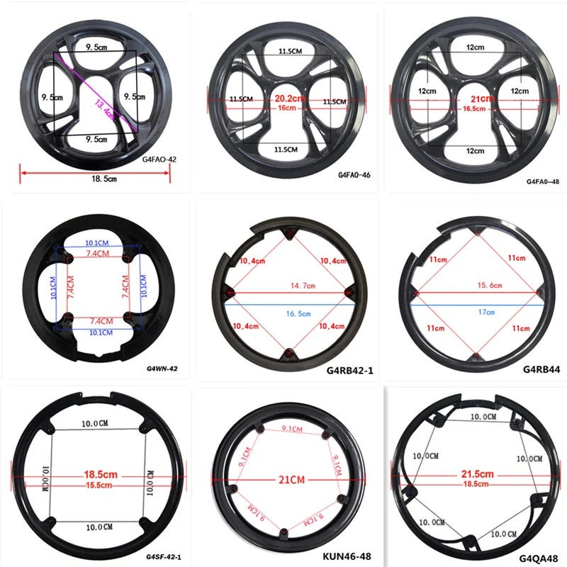 42T 44T 46T 48T 52T 4/5 Löcher Fahrrad Kettenrad Schutz Kurbel Kurbel Schutz Protector Bike kette Rad Ring Schutzhülle