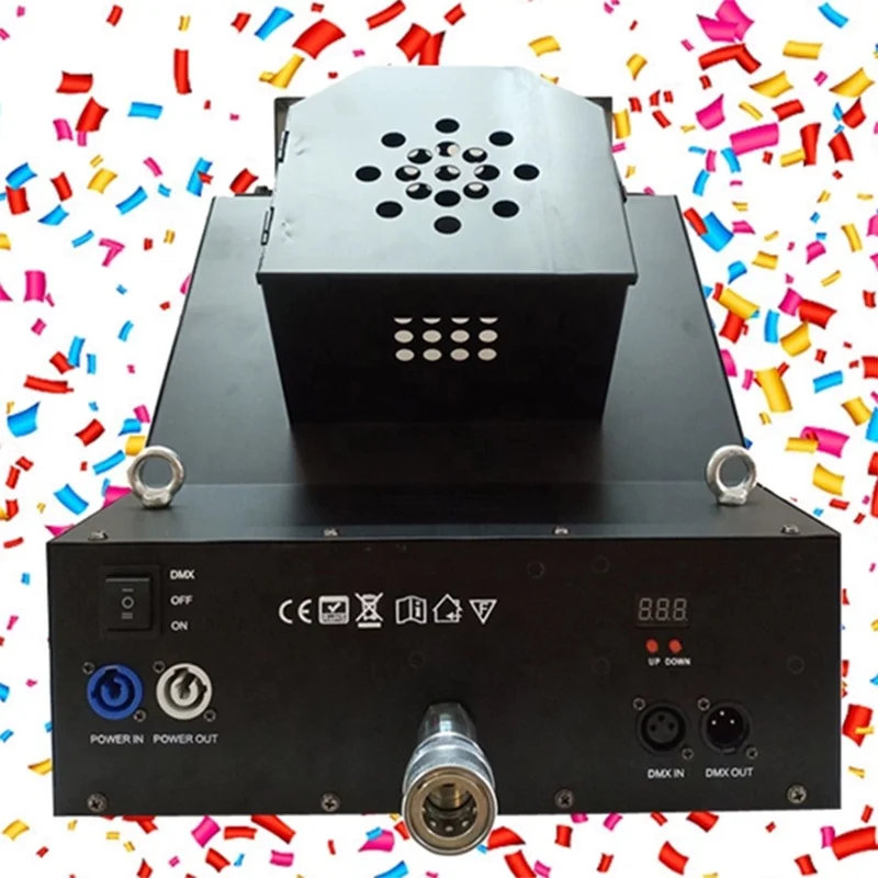 

Mini High Quality Blower Single Head Confetti Machine With DMX512 Controller Dj Equipment Confetti Color Paper Machine