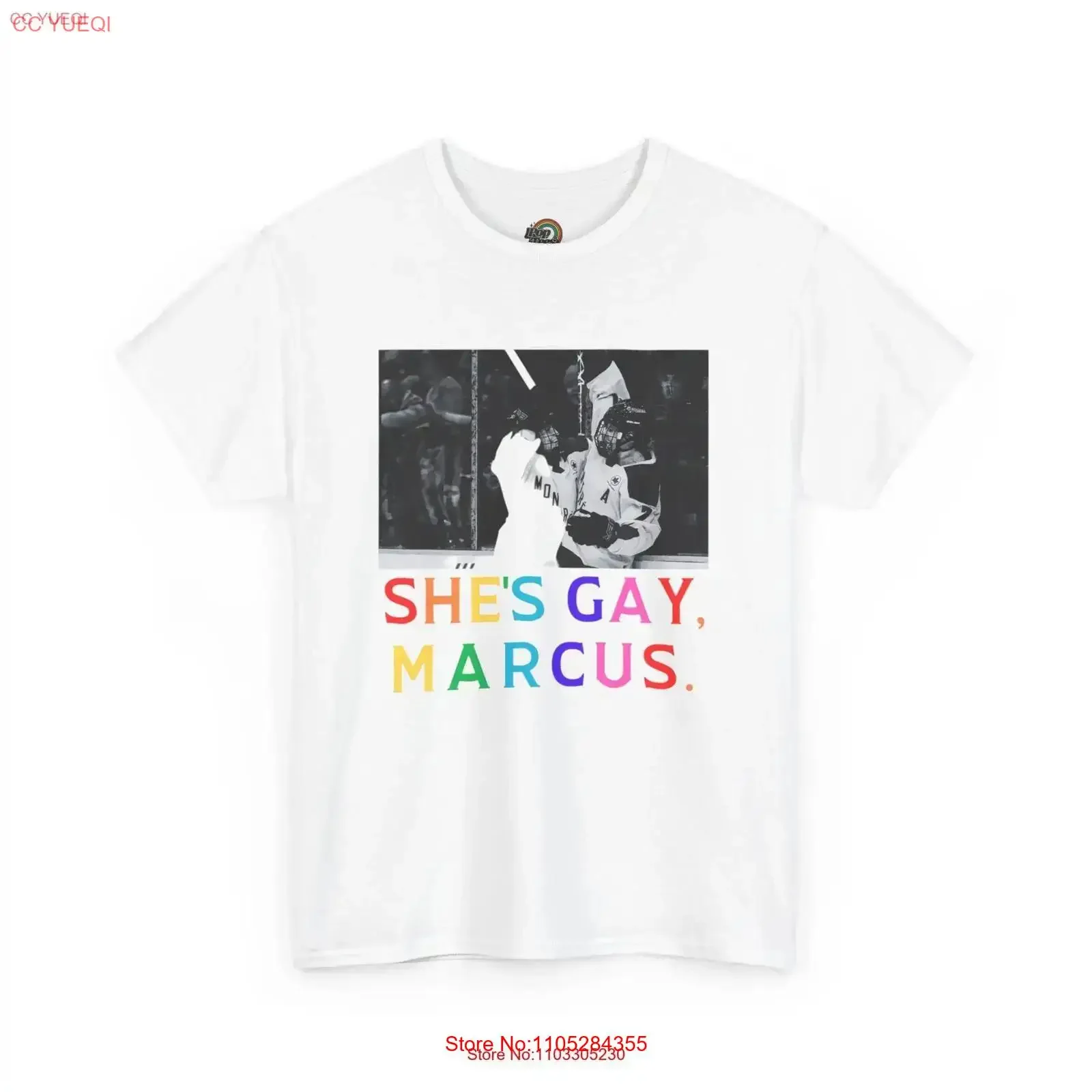 PWHL Shes Gay Marcus T Shirt vintage Washed homme Slightly Soft graphic Stylish Top For Everyday Wear streetwear Comfortable