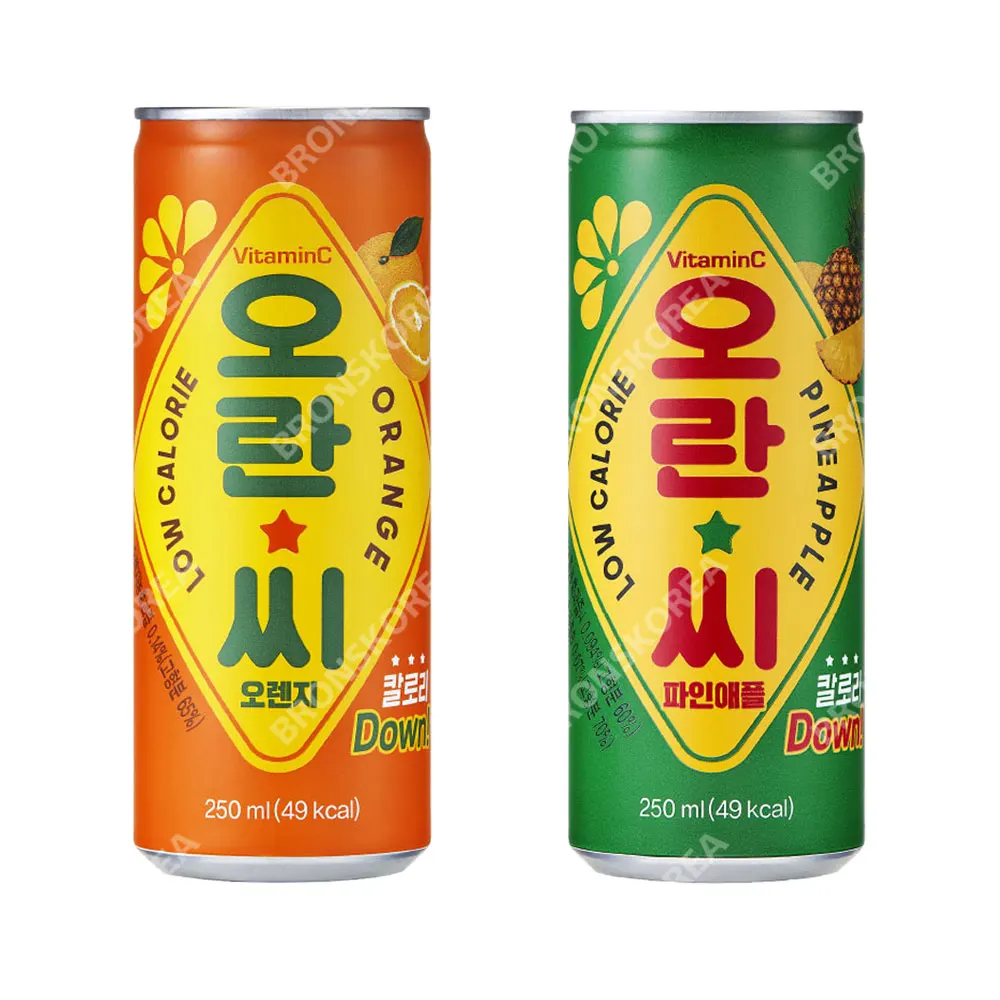 Eastar Otsuka Oran Seed Orange 250ml 15 Cans + Pineapple 15 Cans Beverage Carbonated Soft