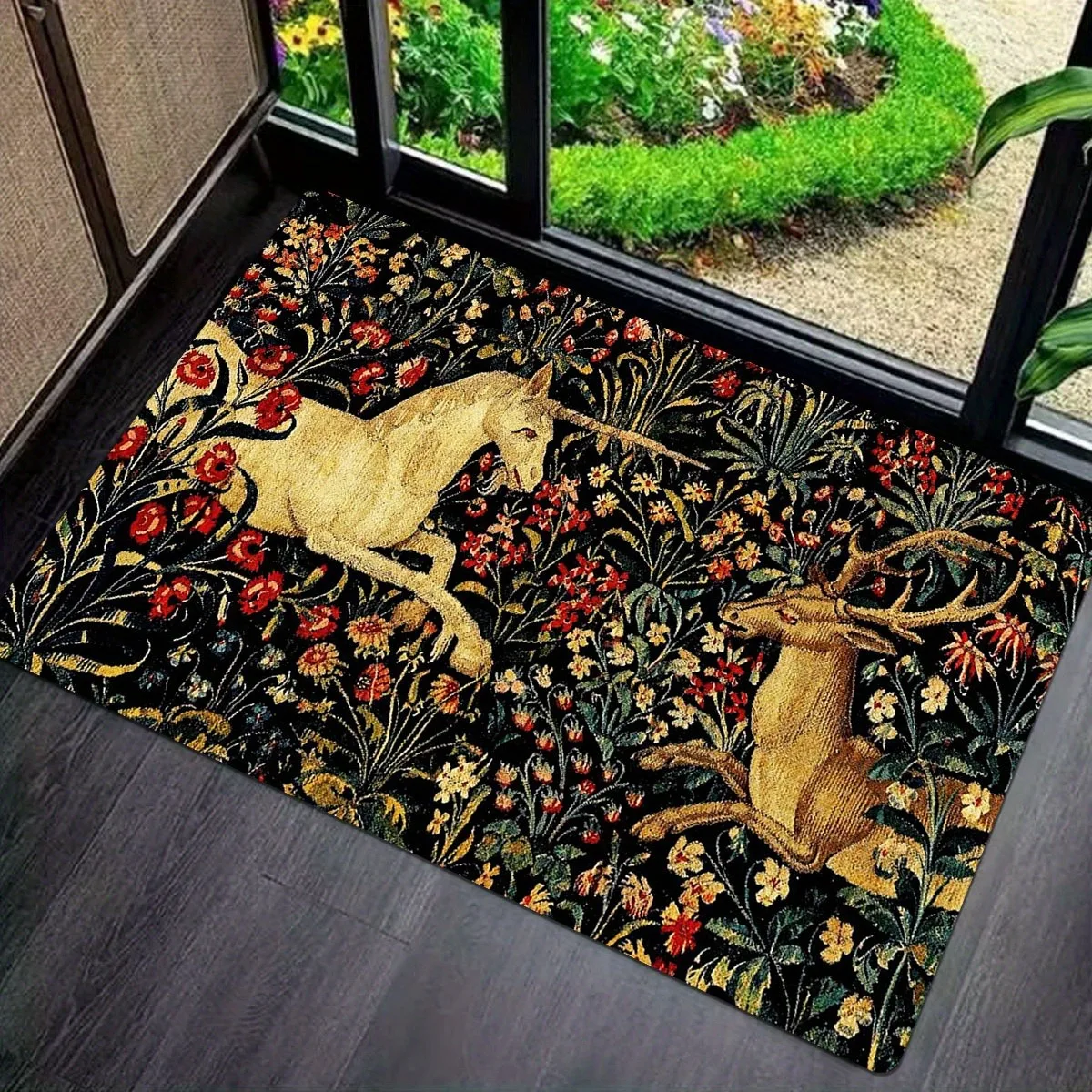 

1PC Unicorn Pattern Kitchen Rugs Non-Slip Door Mats Pop design Bathroom Rug Bath Mat Carpet for Home Sink Laundry Decor