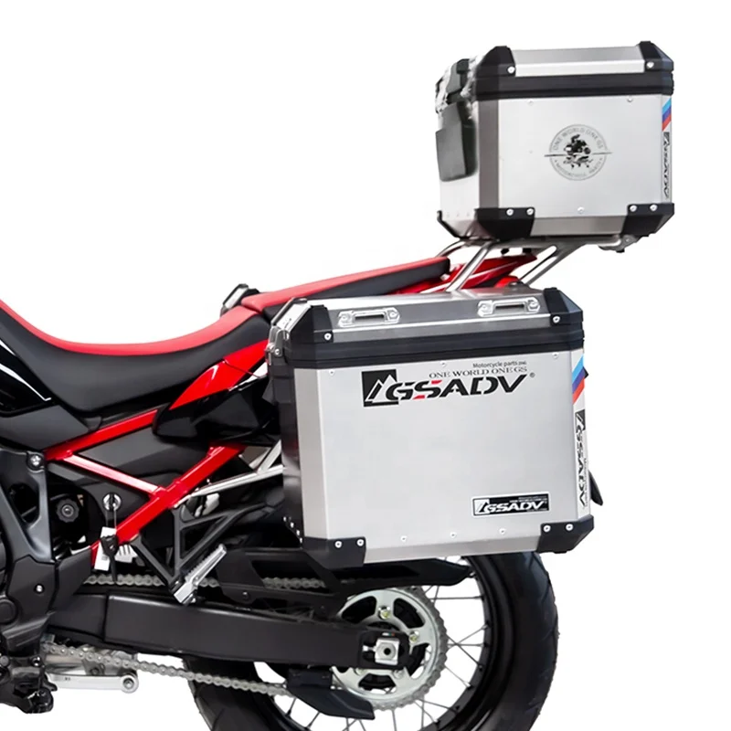 مناسبة ل CRF1100L دراجة نارية سكوتر العلوي 48L الأسود الصلب سبائك الألومنيوم تخزين الأمتعة صندوق جانبي للاستخدام المريح