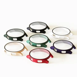 Tempered Glass+Case for Samsung Galaxy Watch 7/6/5/4 cover 44mm 40mm Full PC bumper screen protector Galaxy watch FE Accessories