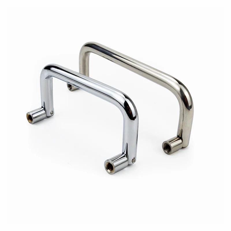 LS503 Metal Folding Equipment Industrial Handle 304 Stainless Steel Electric Cabinet Handle U-Box Cabinet Door Handle