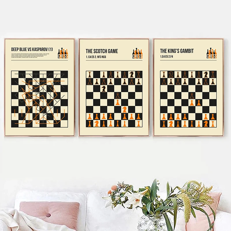 Chess Games And Openings Defence Canvas Painting Posters Print Wall Art Picture For Modern Living Room Home Decoration