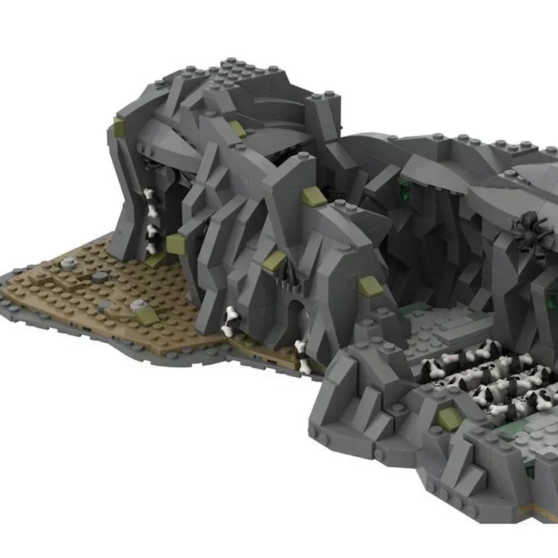 Blocos de construção moc de empilhamento, anéis mágicos, cena de filme, caminhos do modelo morto, montagem diy, brinquedos de vista de rua, presentes