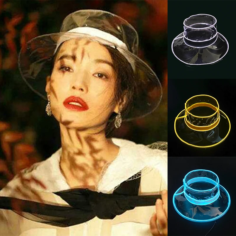 LED Fishermen Caps Outing Beach Concert NightClub Rave Fashion Accessories Girlfriend Gifts Luminous Leisure Bucket Hats