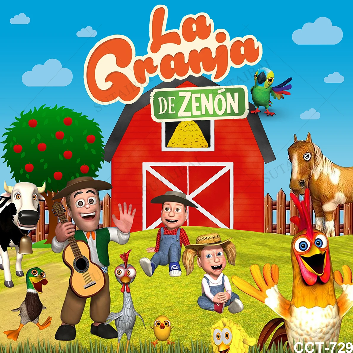 Dostosowane nazwa Farm La Granja De Zenon zdjęcie tła tkanina winylowa dziecko 1 urodziny dziecko szczęśliwy słodki Photocall tło stoisko