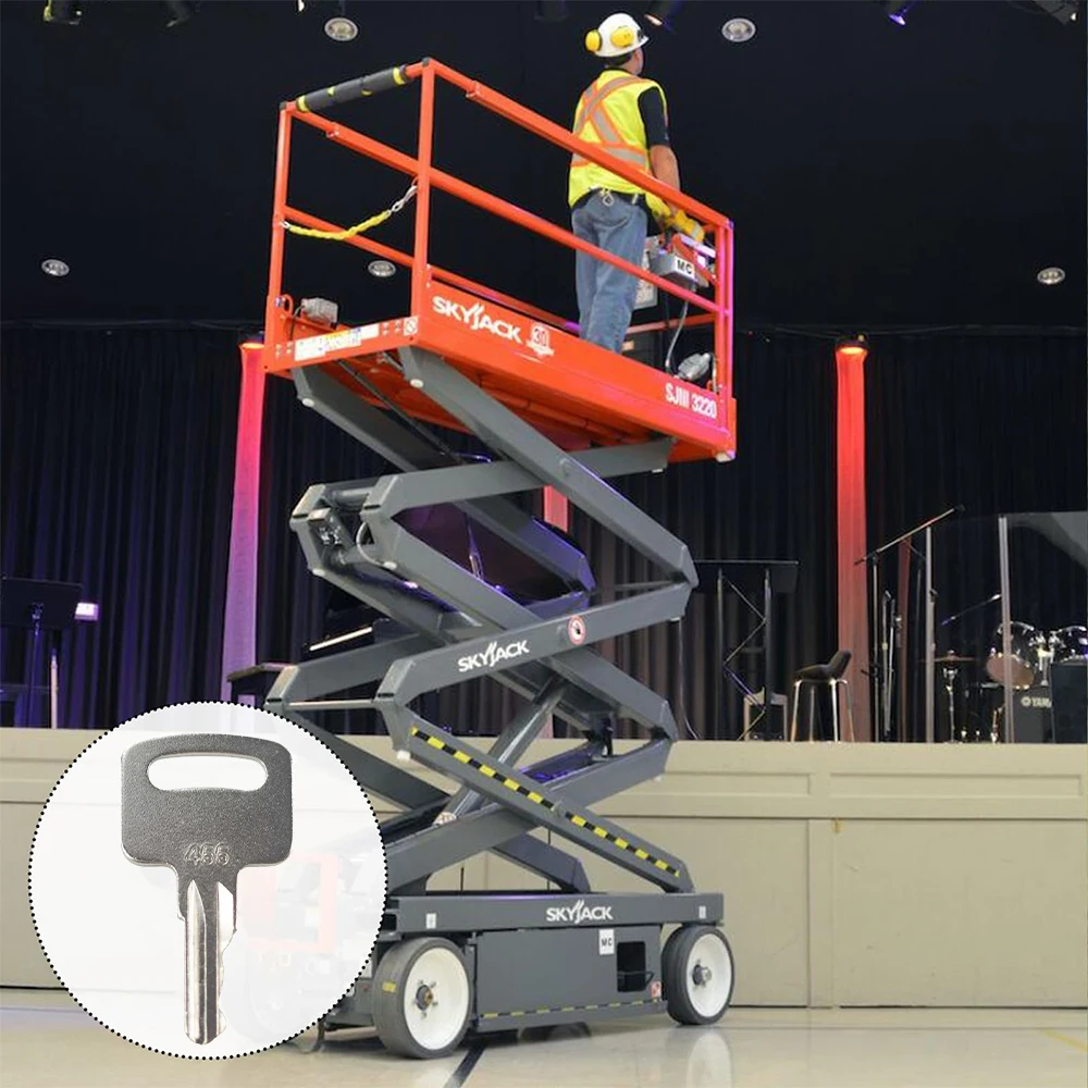 455 Chiavi di accensione per scissor Lift Boom Carrello elevatori Genie Skyjack Terex Snorkel Manlift Chiave verticale per attrezzature pesanti 104466