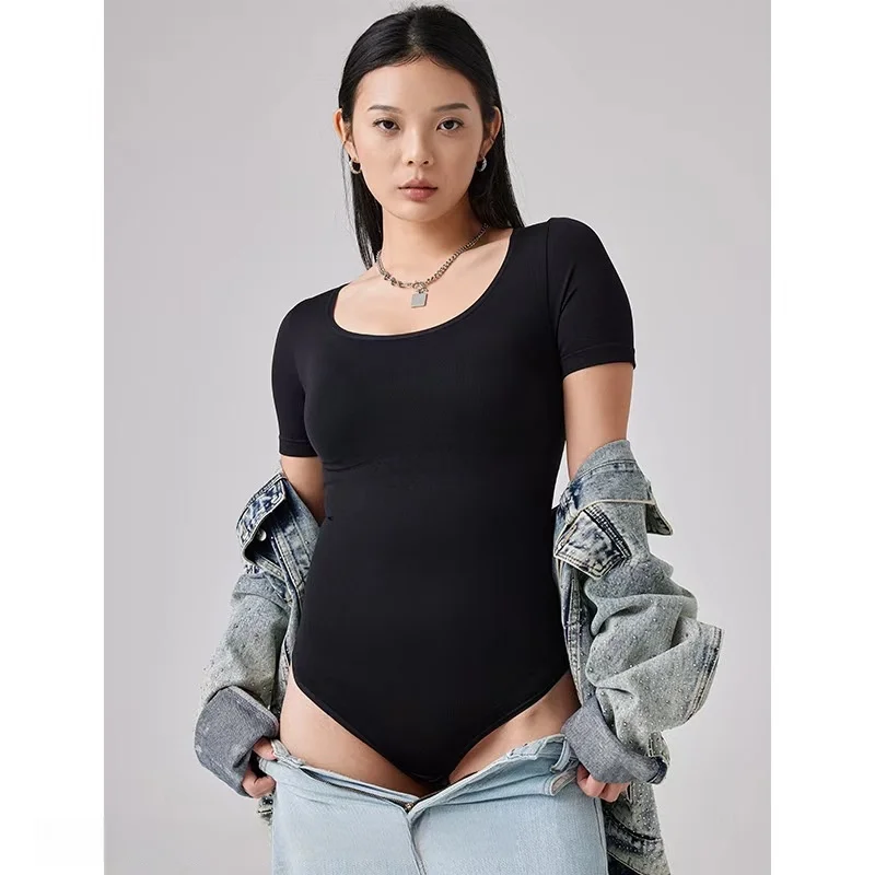 

Pressure Shaping Seamless Slimming Bodysuit Women's Buttoned One-Piece Body Sculpting Underwear Polyester Comfortable Fit