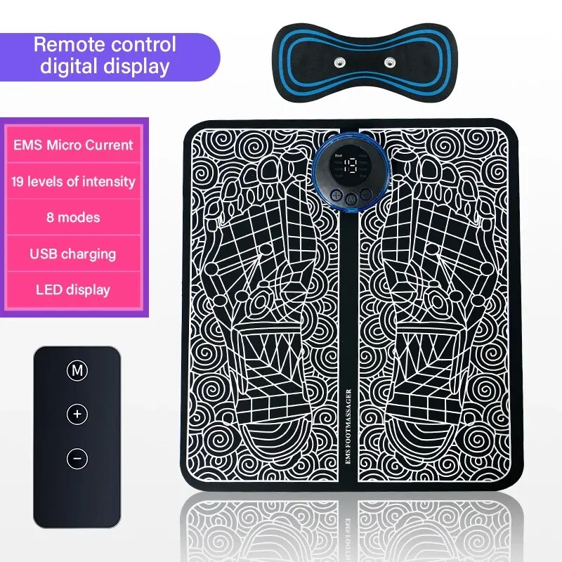 EMS Electric Foot Massager Pad Pulse Massage Patch Relief Pain Relax Feet Neck Back Acupoints Massage Improve Blood Circulation image 3