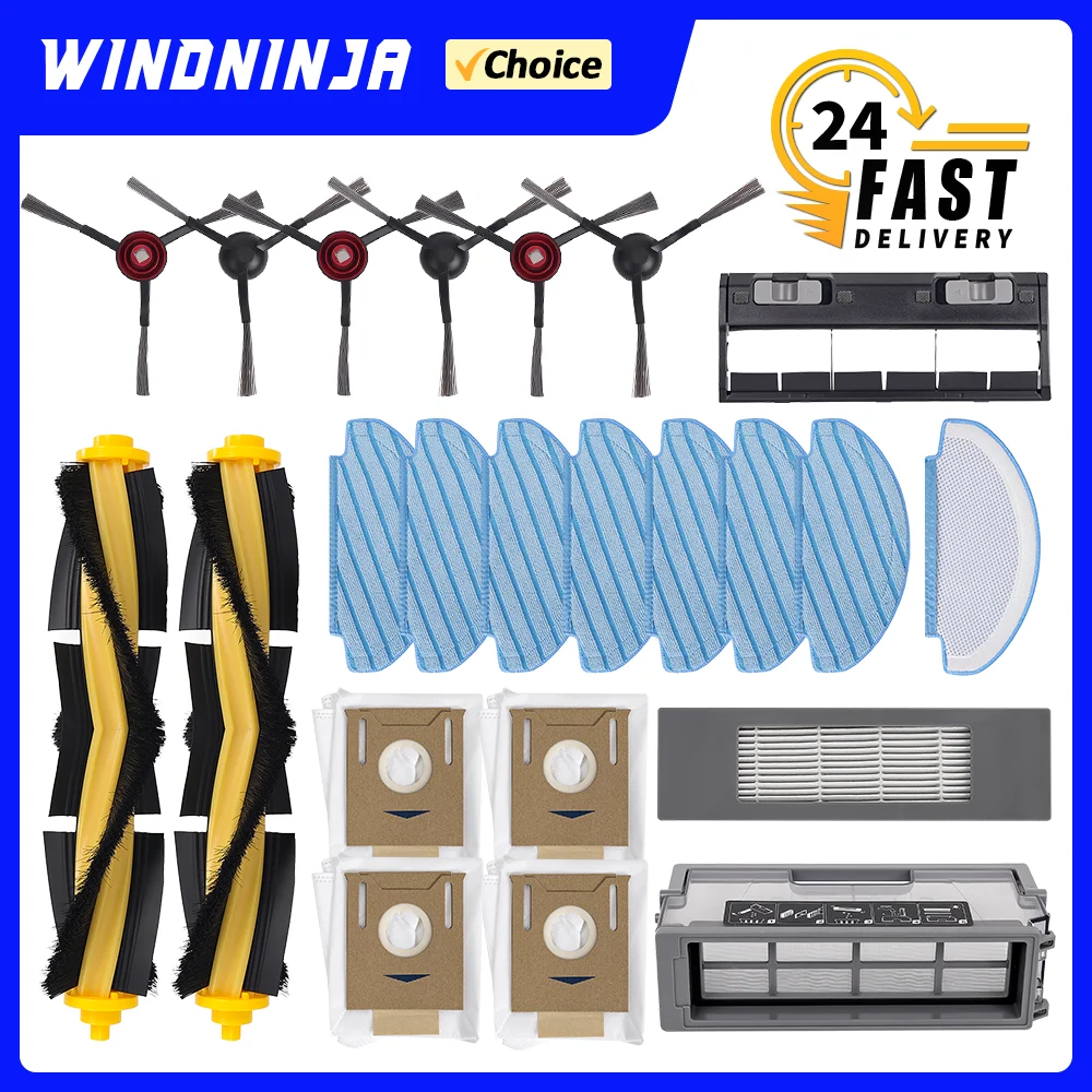 �y�Z�[�����zECOVACS Deebot T8/ T8 Max/ T8 AIVI/ T9+/ N8 Pro/ N10 Plus�p�ϋv���̂��郁�C���u���V�A�T�C�h�u���V�A�_�X�g�o�b�O�AHEPA�t�B���^�[�A�_�X�g�{�b�N�X���i