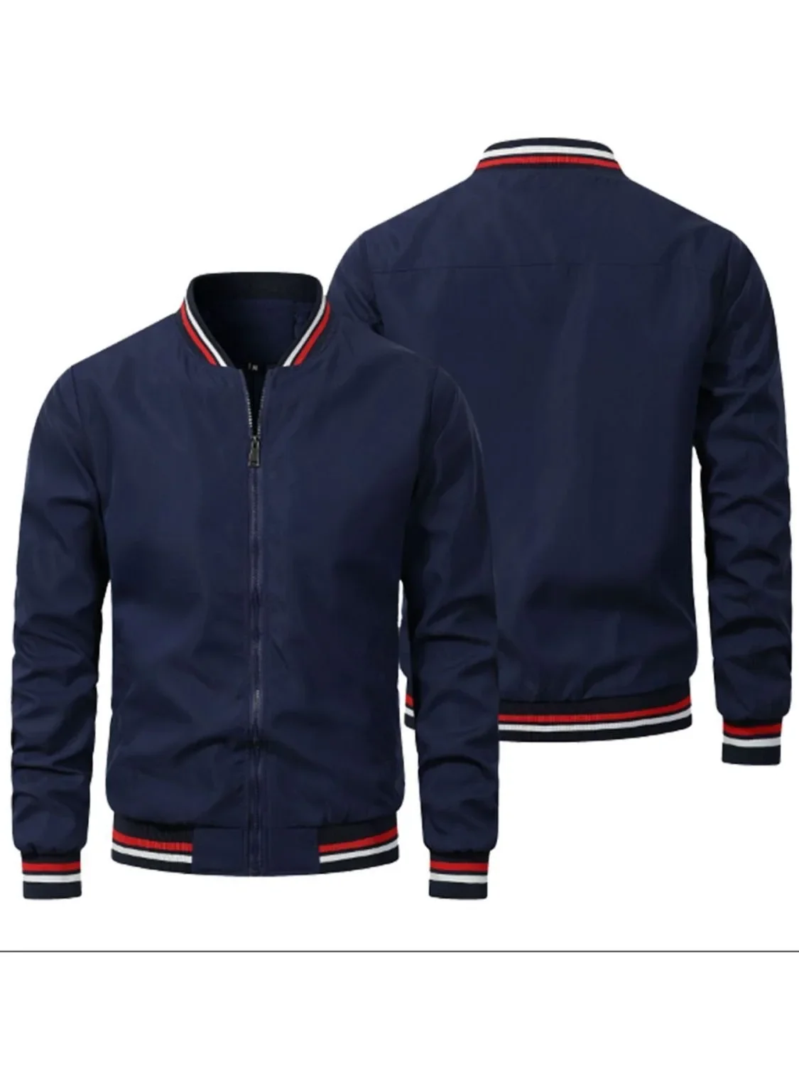 New Spring Autumn Fashion Solid Color Outdoor Windproof Baseball Jacket Men Casual Loose Plus Size High Quality Coat Streetwear