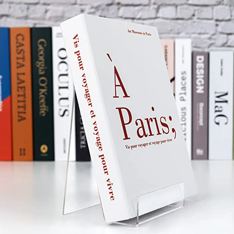 

Набор из 4 прозрачных акриловых подставок для книг – Утолщенный настольный органайзер для книг, подставка/держатель для хранения книг в офисе