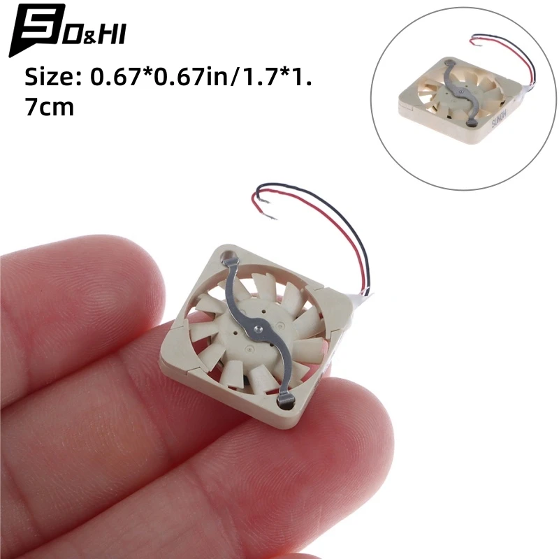 1Pcs 1703 1.7cm 5V 3.3v 1.7cm High-Turn Micro Uav Cooling Fan UF3H3-700 2Wires Bare Wires Drone Cooling Fan Accessories