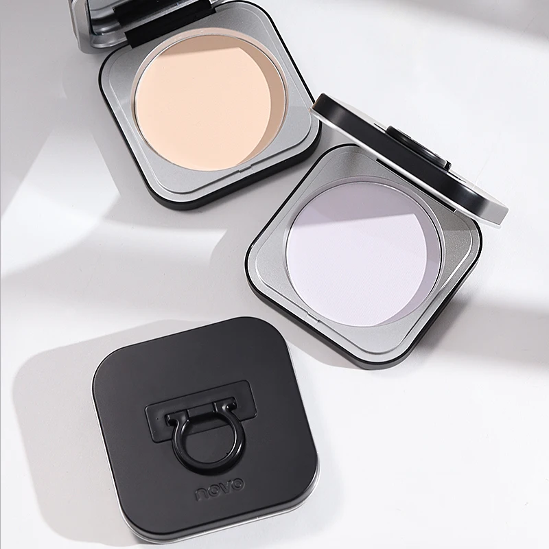 Oil-Free Lightweight Face Powder Natural Concealer Soft Matte Setting Makeup Long Lasting Waterproof Brightening Pressed Powder