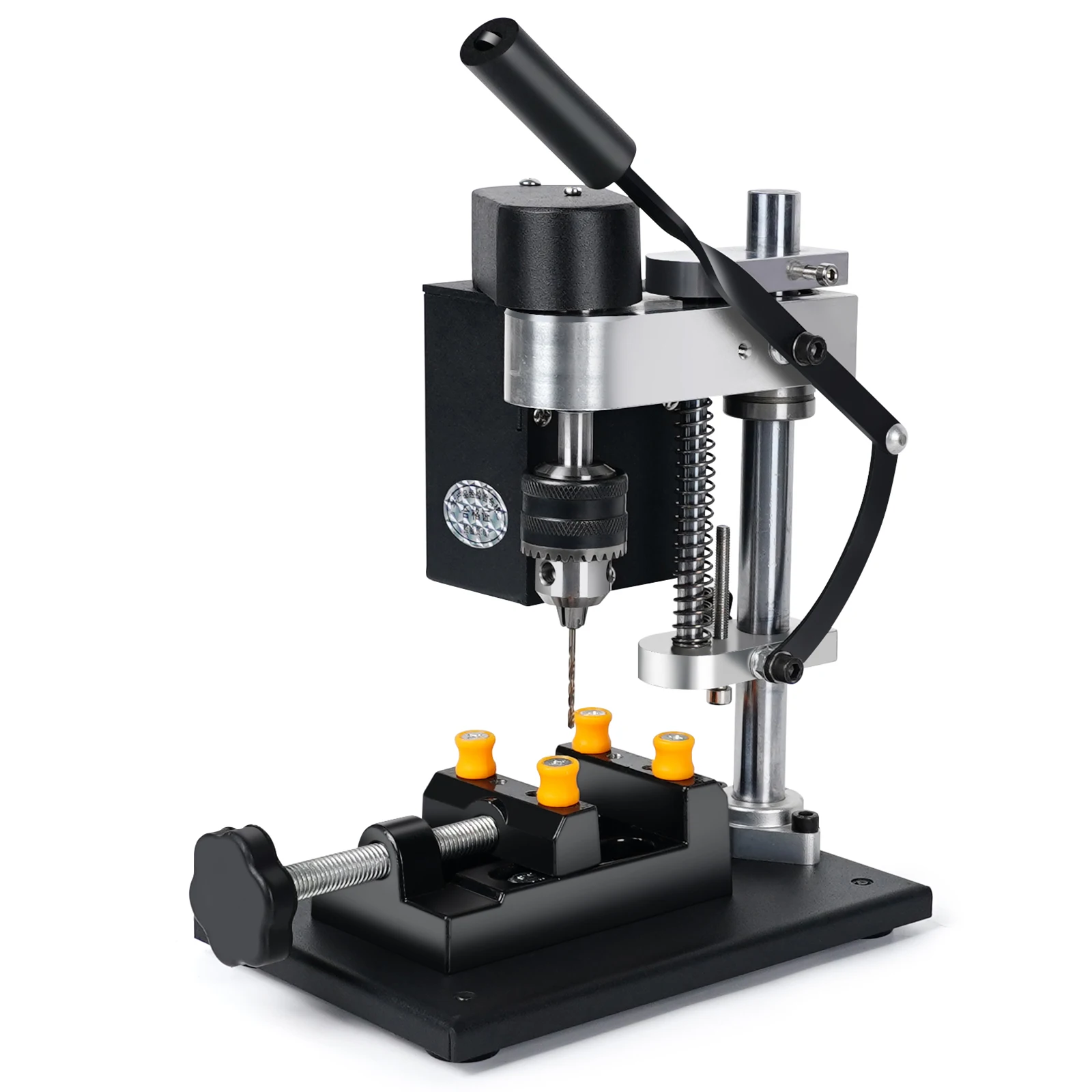 Image of Mini Table Drill, 6 Inch Adjustable 7-Speed Small Table Drill, Suitable for Direct Drilling of Metal, Wood, Guns