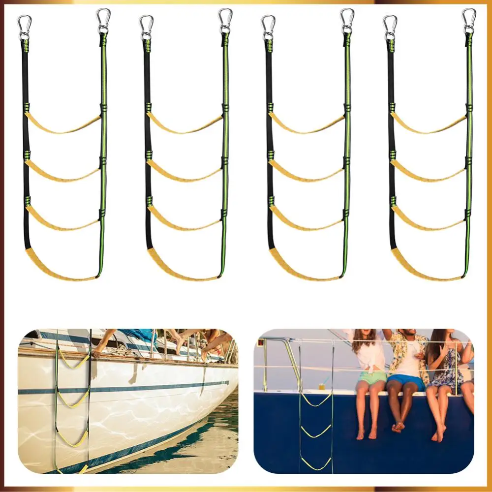 

Auxiliary Boarding Rope Ladder Foldable Marine Rope Ladder Assist Boarding Outdoor Climbing Rope Ladder for Sailboat Canoeing