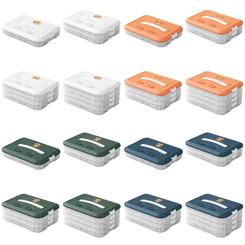 

3 4 Layer Storage Box Reliable Containers Holder with Lid Refrigerator Froze Dumpling Storage Plastic Box Dropshipping