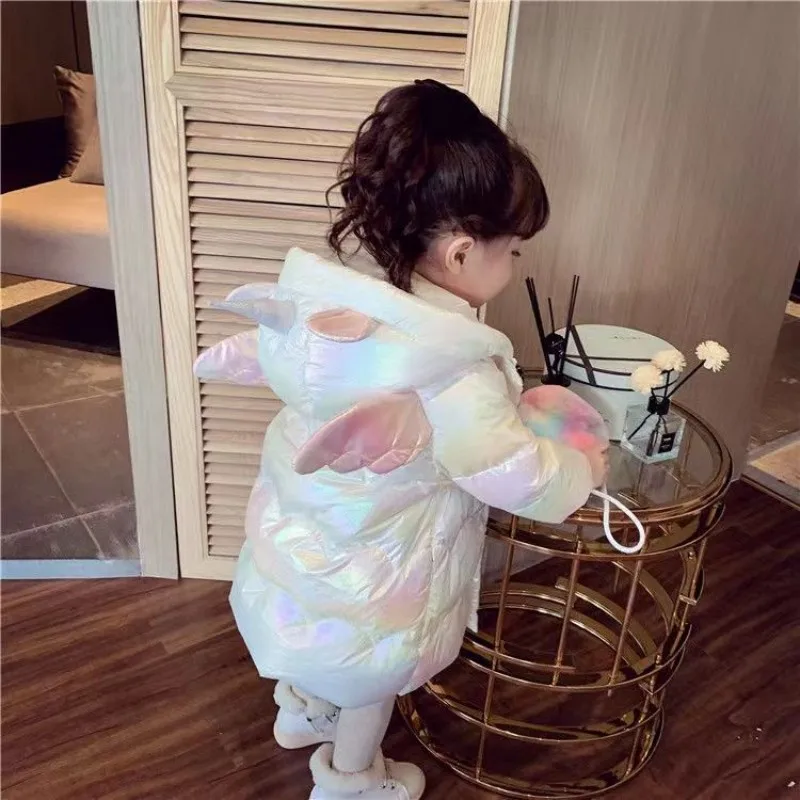 Winter jacket for Girl Thicken Warm Outerwear Fashion Hooded Coats Teens 2024 New Cotton Overcoat Winter Casual Parkas