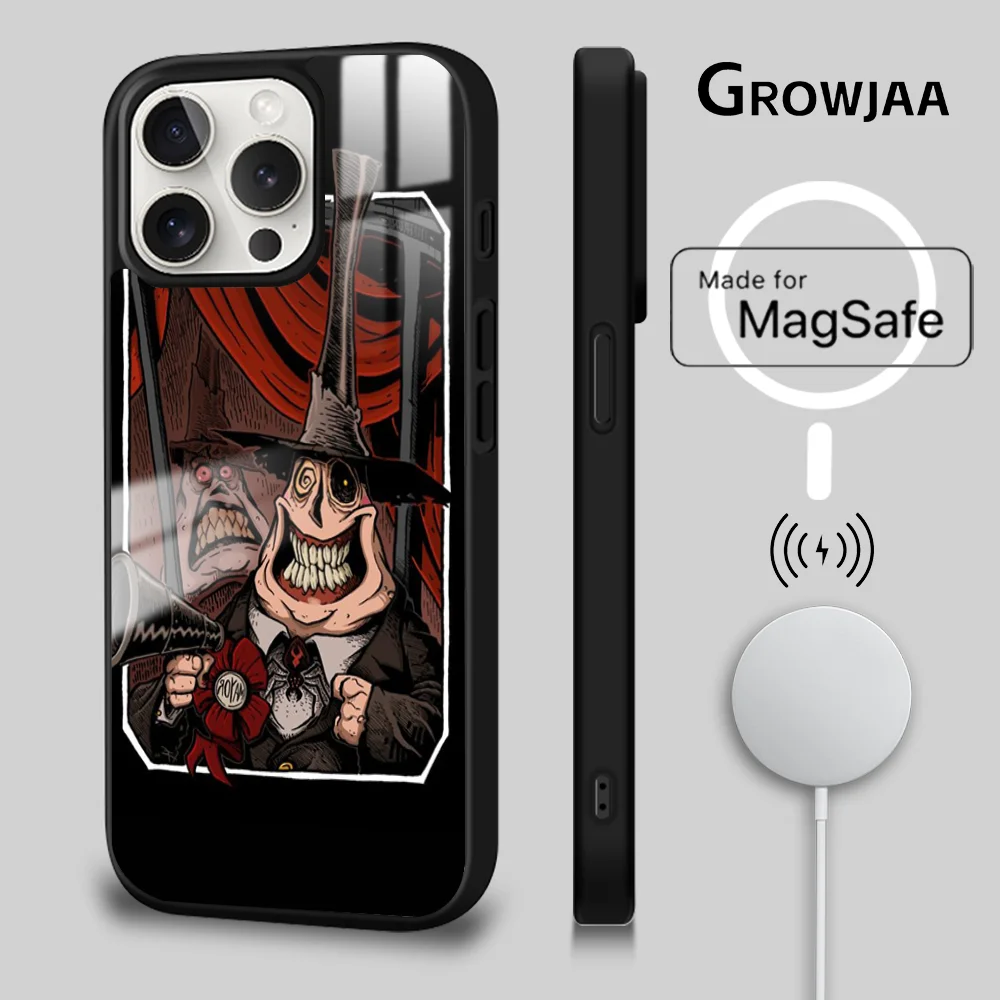 

The Nightmare Before Christmas Phone Case For iPhone 15 14 13 12 11 Pro Max Plus Mini Mirror Magnetic Funda Magsafe Case