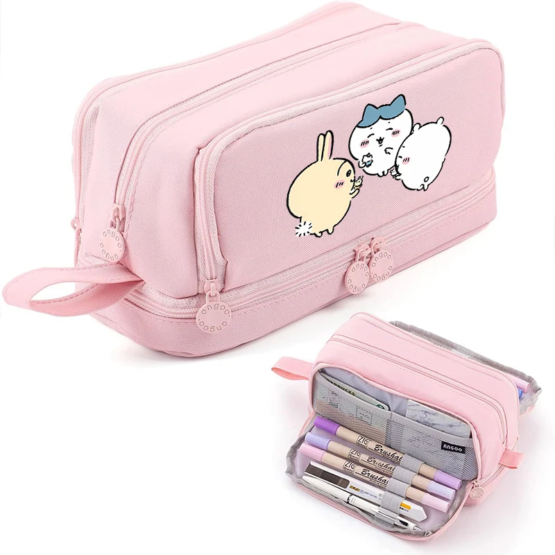 Chiikawas Stationery Case Oxford Cloth Pencil Case Student Portable Organizer for School Office University Supplie birthday Gift view 3