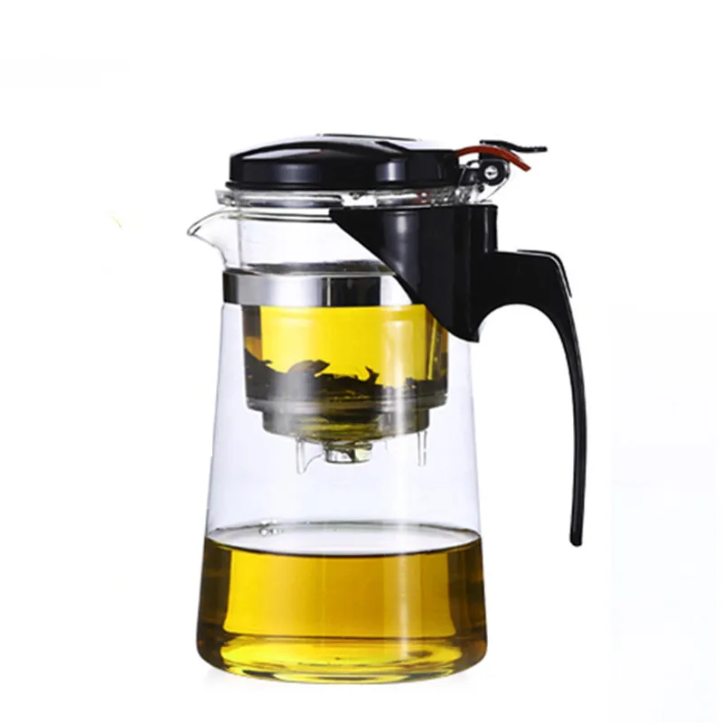 500/750/1000ML Heat Resistant Glass Tea Kettles Pot Chinese Teaset Tea Set Puer Coffee Kettle Teapot Convenient Office Tea Set