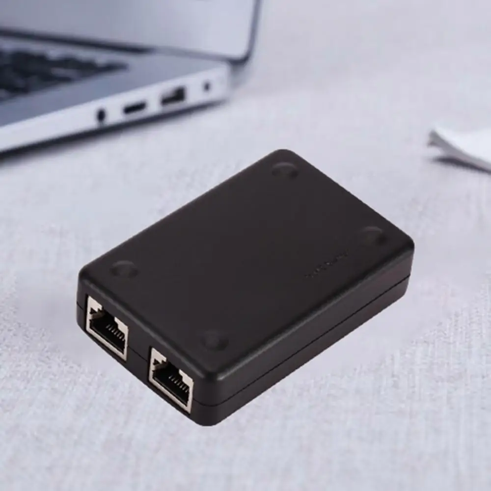 Przełącznik 2 Port RJ45 sieci Lan centrum komputera Ethernet internetu konwerter Adapter