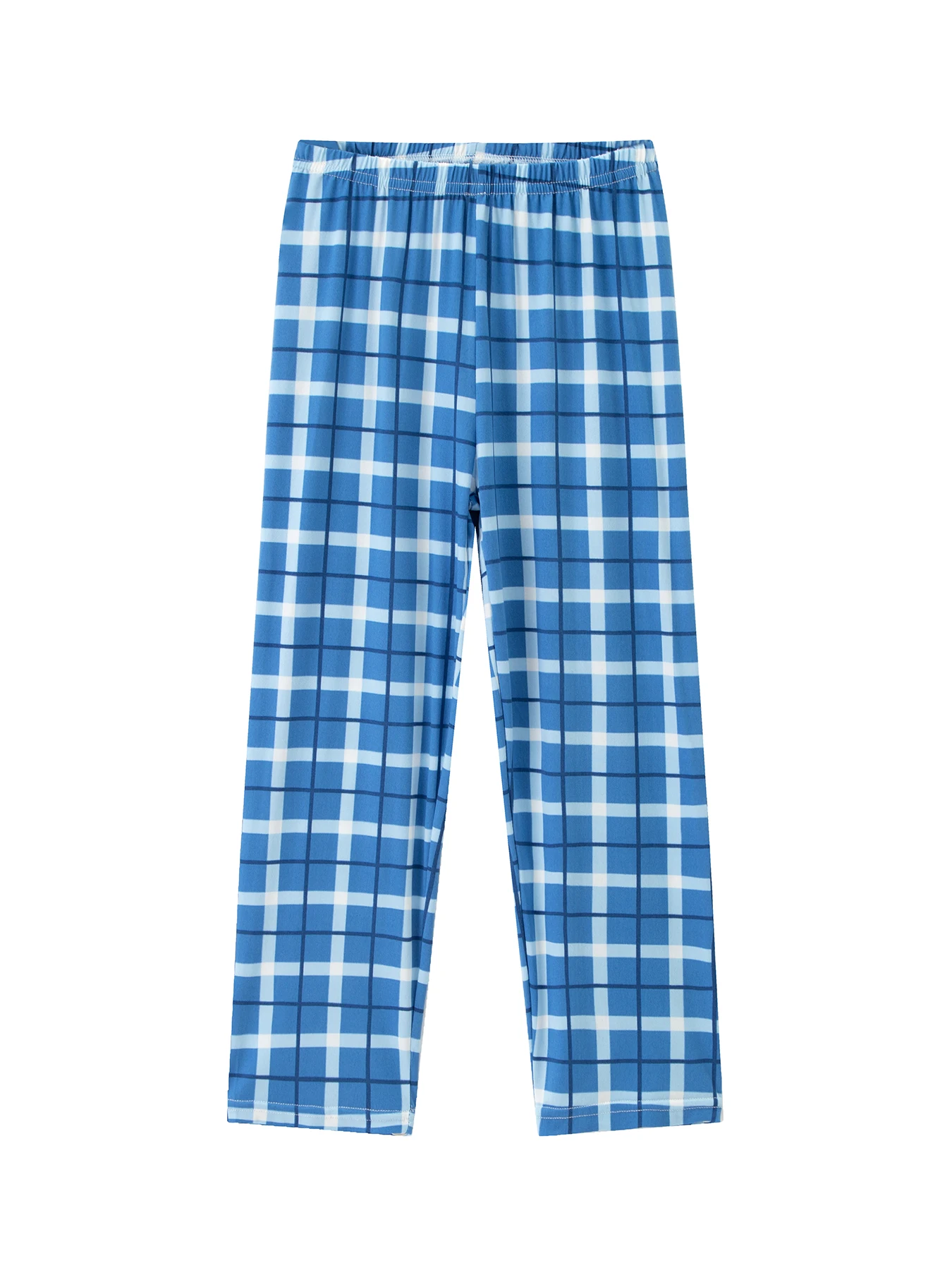 3-teiliges Set mit mehrfarbigen, karierten Kinderhosen für Jungen und Mädchen, bequeme und vielseitige Schlafbekleidung für zu Hause – Detail 5