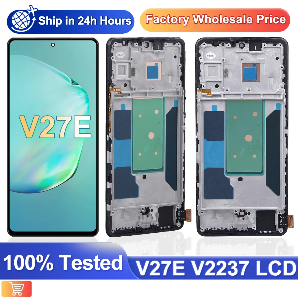 

6,62 "НОВЫЙ AMOLED ЖК-дисплей для Vivo V27E LCD V2237, экран дисплея, сенсорный дигитайзер, замена панели в сборе для Vivo v27e, ЖК-дисплей