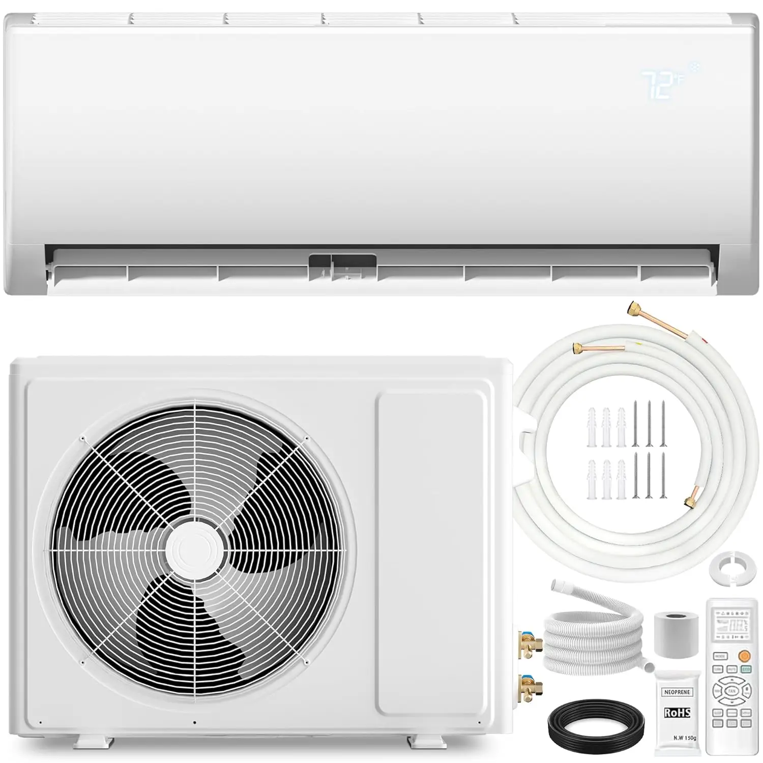 24000 BTU Mini Split Air Conditioner And Heat Pump Wall Mount Ductless Inverter 230V Customizable 21 Cooling And Heating