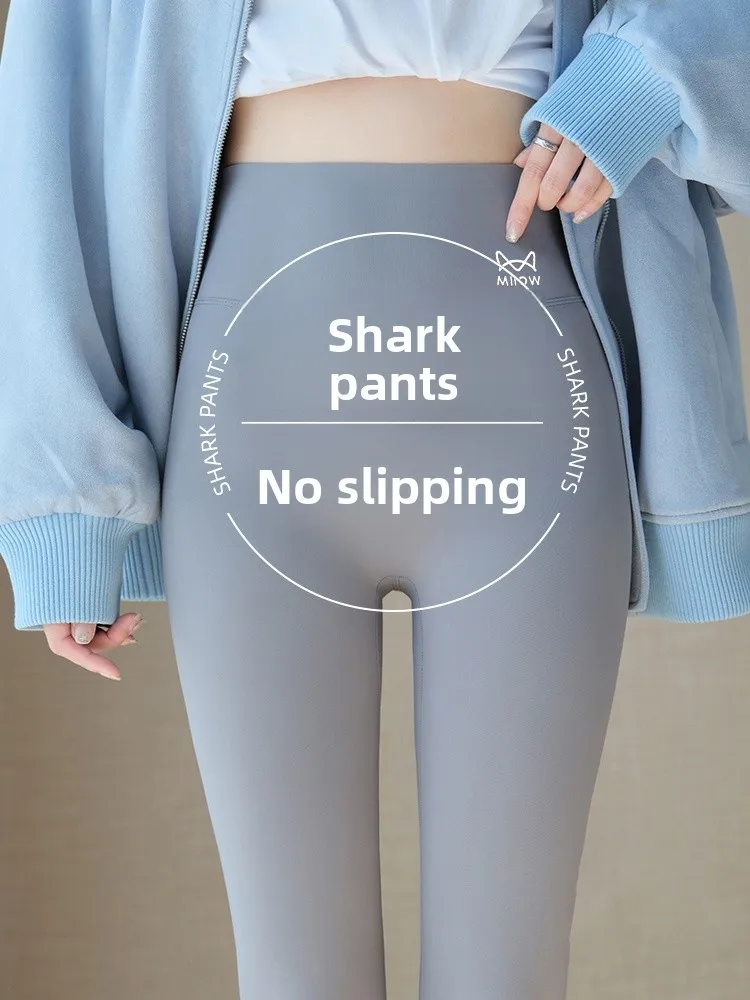 

Брюки для йоги с высокой талией, осенние брюки с дизайном кожи, разноцветные варианты, нескользящие удобные женские брюки с эффектом подтяжки ягодиц...