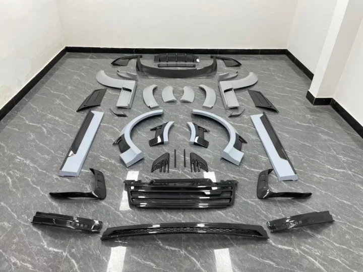 For Range Rover Sport BodyKit Upgrade SVR Mansory Style 2014-2022 Facelift Old to New Carbon Fiber Front Bumper