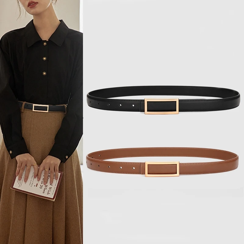 Genuine Leather Belts For Women Belt Female Metal Buckle Belt Straps Waistband For Jeans Dress