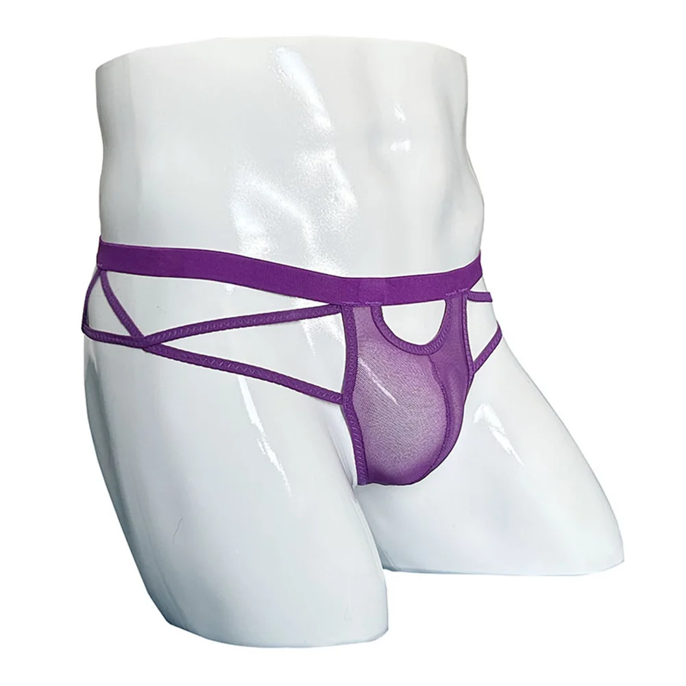 

Mens Mesh Underwear Low Waist Thong Pouch Underpants Sissy T-Back Open Crotch Thong Erotic G Strings Lingerie Panties Briefs
