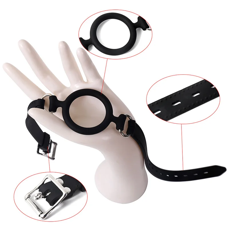 Couples Open Mouth Gag BDSM Bondage Restraints Breathable Ring Harness Strap Fetish Sex Toys For Women O-Ring Oral Gags Cosplay