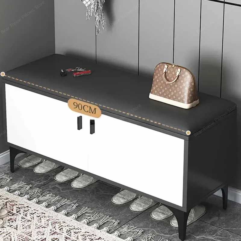 Modern Shoes Organizers Storage Bench Seat Space Saving Stand Shoe Shelves Mobile Display Armoires De Salon Home Furnitures