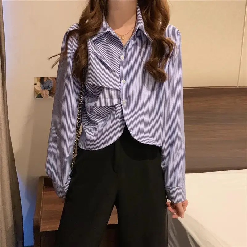 2024 Spring and Autumn New Elegant Women\'s Shirt Long-sleeved Base Shirt Women\'s Loose Chiffon Shirt Inner and Outer Blouse