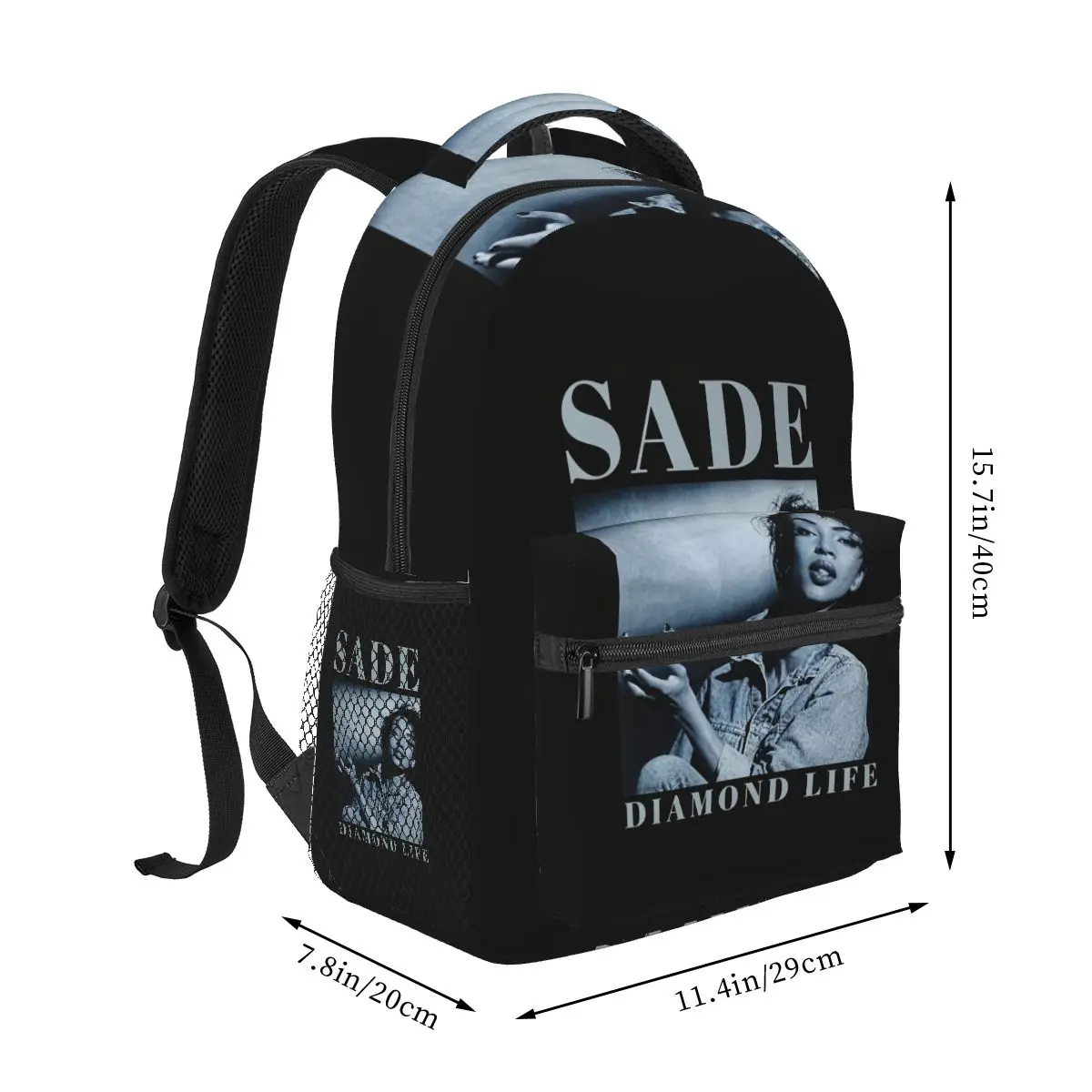 Sade Adu Diamond Life Vintage Student Backpack School Bag Hiking Travel Daypack for Boys Girls Fashion Bookbag Shoulder Bags