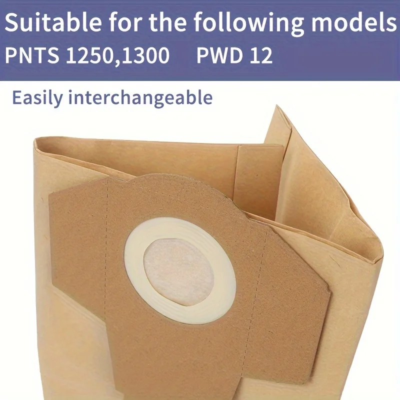 10pcs Premium vacuum cleaner bag compatible with Einhell 5.28 gallon wet/dry - efficient dirt catcher