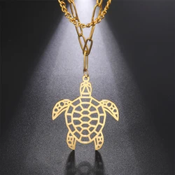 Cazador Animal Necklace for Men Women Stainless Steel Turtle Pendant Necklace Jewelry Gift Trend 2026 Birthday Gift Wholesale